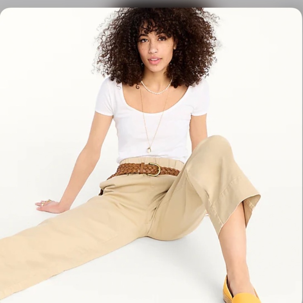 J. Crew NWT '90s Cropped‎ Organic Slub Cotton Scoopneck T-Shirt